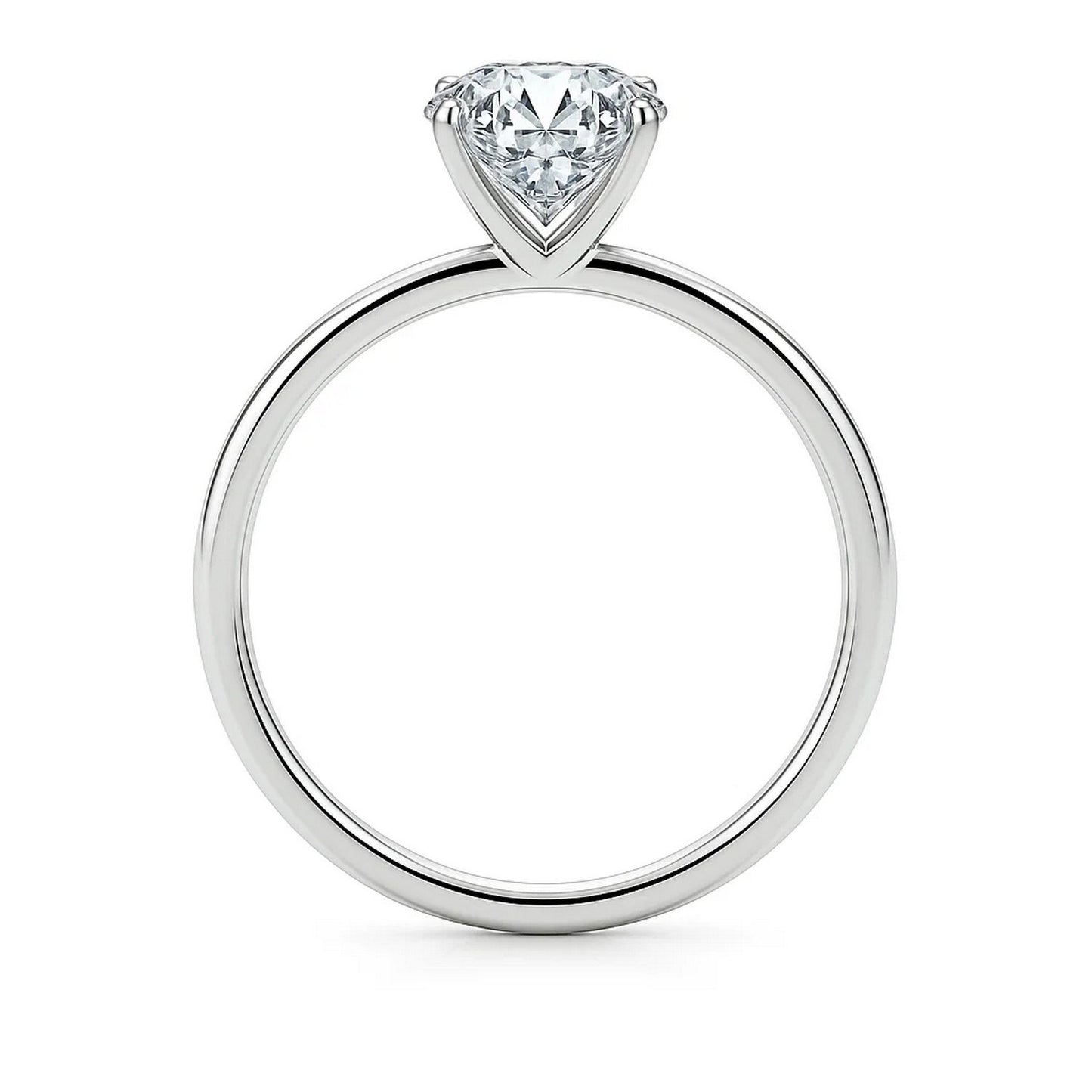 3 Carat Emerald Lab Grown IGI G/VS1 Diamond Solitaire Ring in 14K White Gold