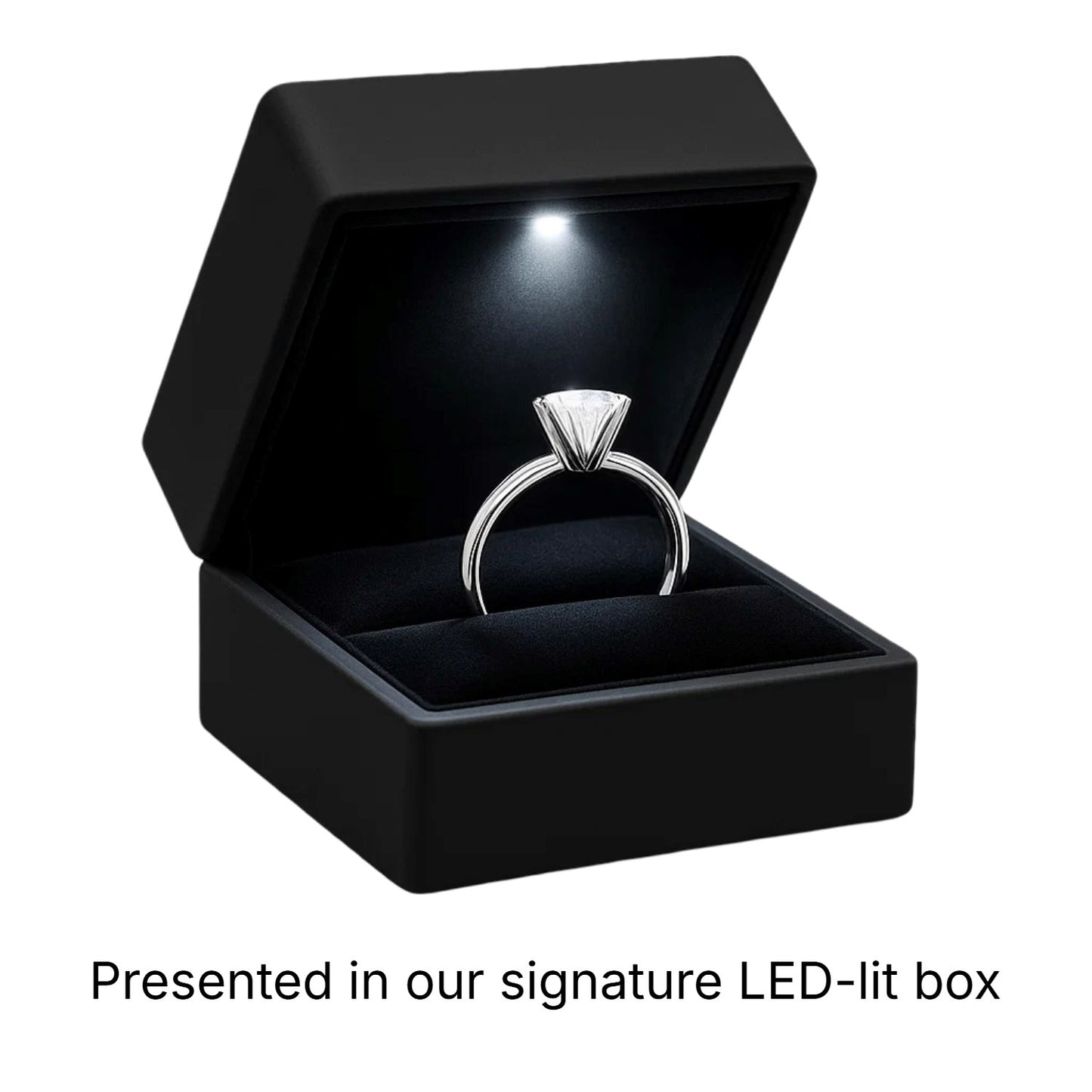 2 Carat Oval Lab Grown IGI G/VS1 Diamond Solitaire Ring in 14K White Gold