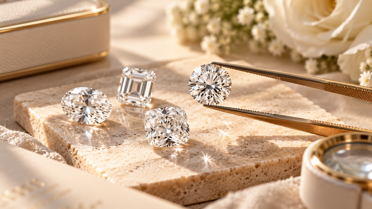 Lab-grown diamond engagement ring